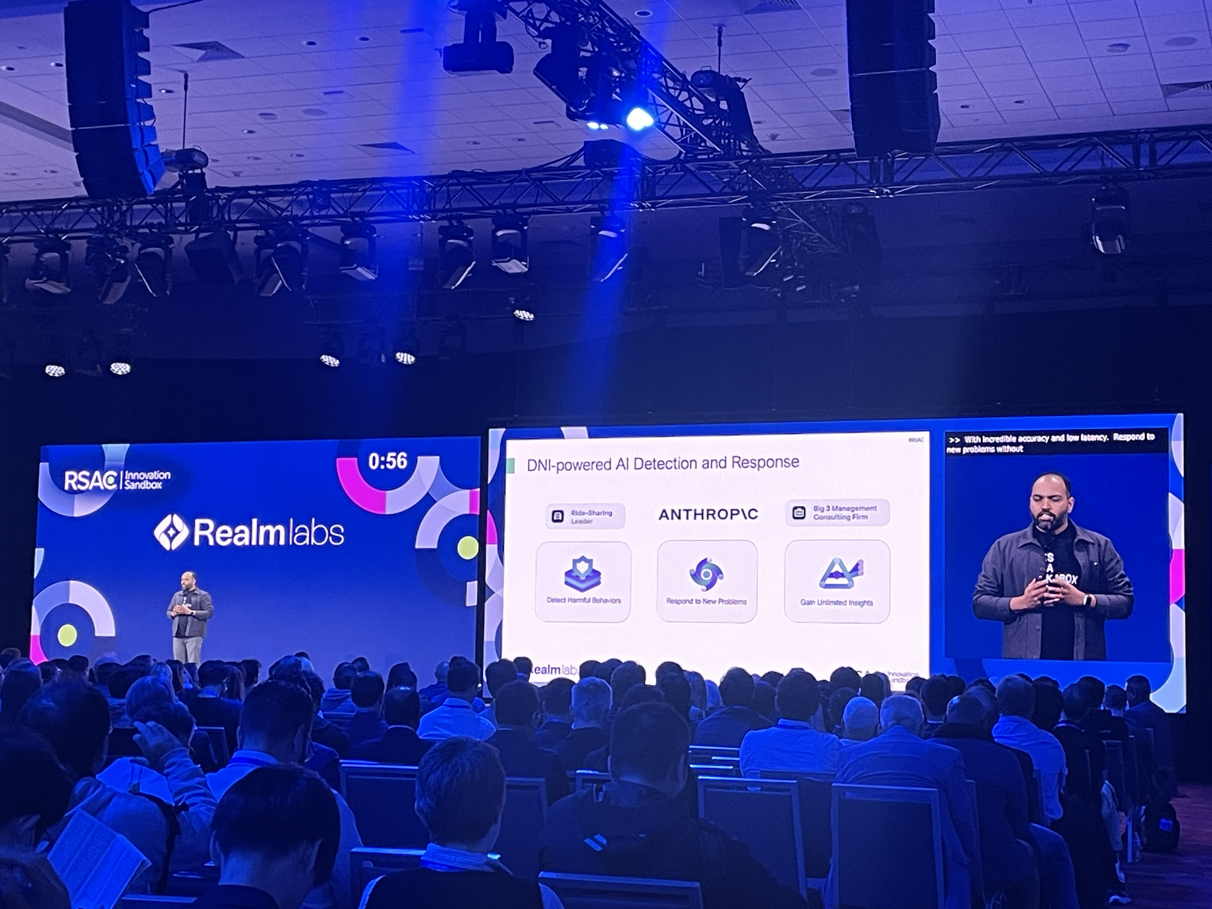 Our Founder & CEO Saurabh Shintre presenting on stage